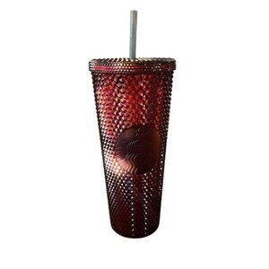 Starbucks Arizona State University ASU Maroon and Gold Studded Cold Cup 24 Oz